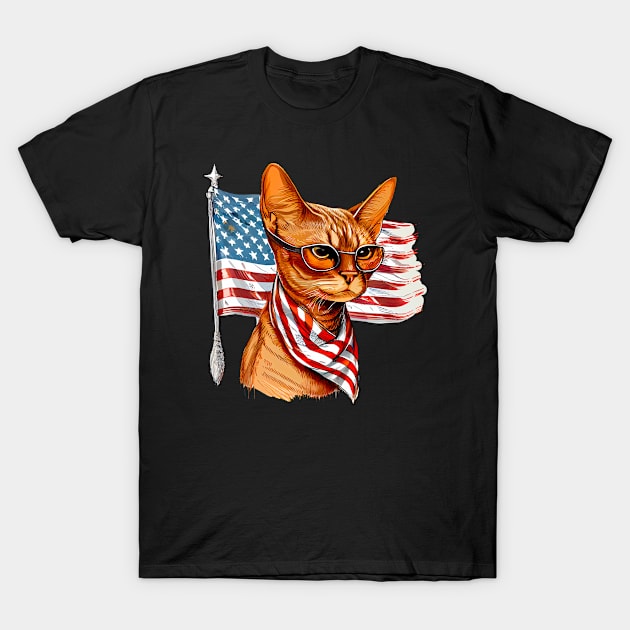 Independence Day Cat T-Shirt by equiliser